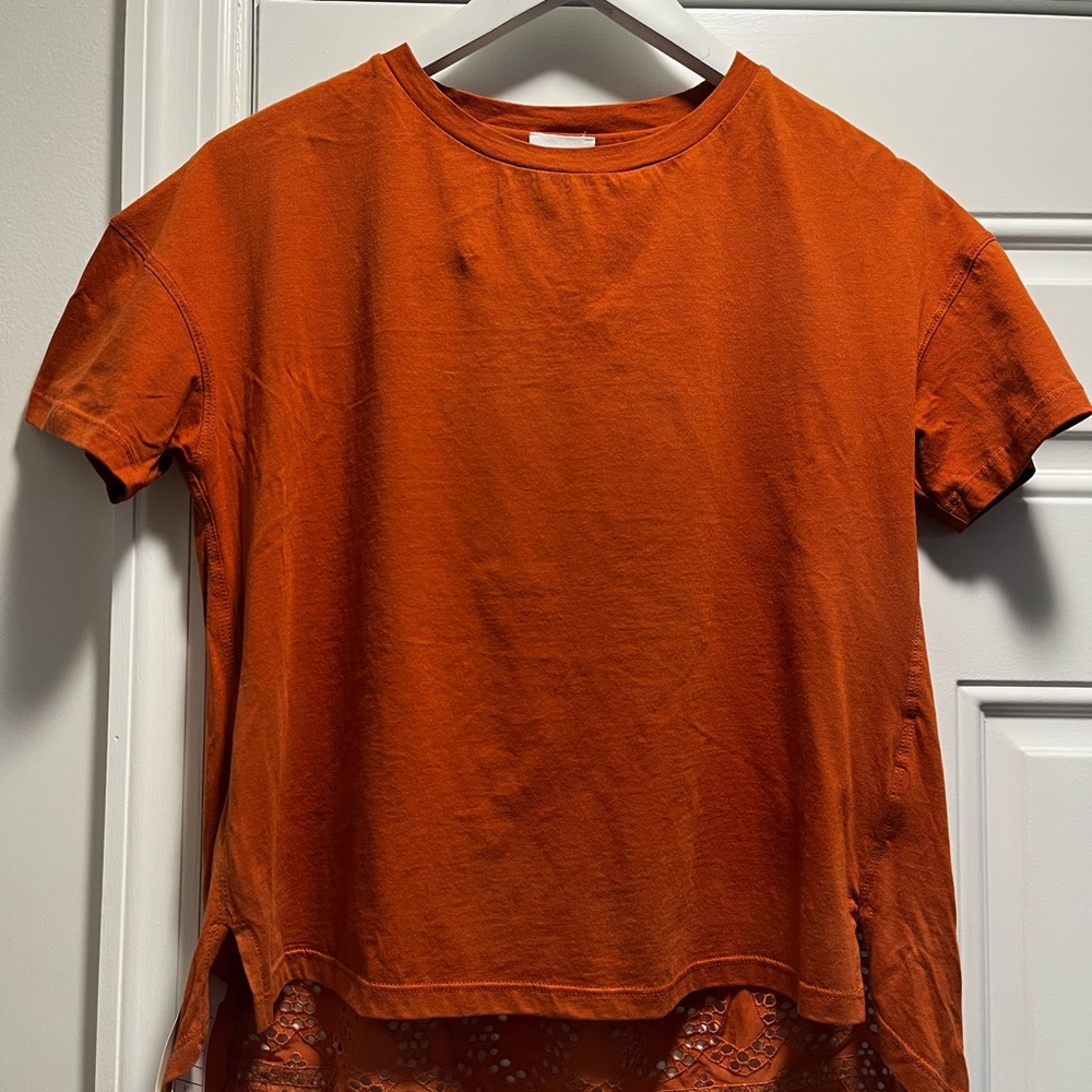 Chic sky to the moon Orange Women's Top Blouse